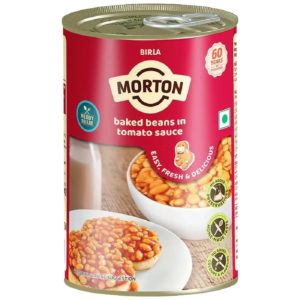 Morton Morton Baked Beans - In Tomato Sauce 450 g Tin X 48, 450 g Tin-1.webp